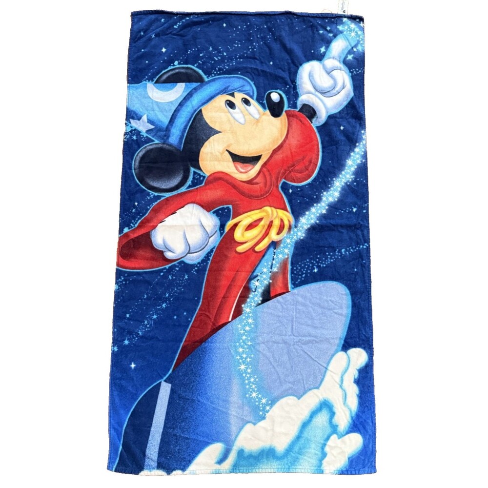 Walt Disney World Fantasia Sourcerer Beach Pool Bathroom Towel 33 X 63 Vintage